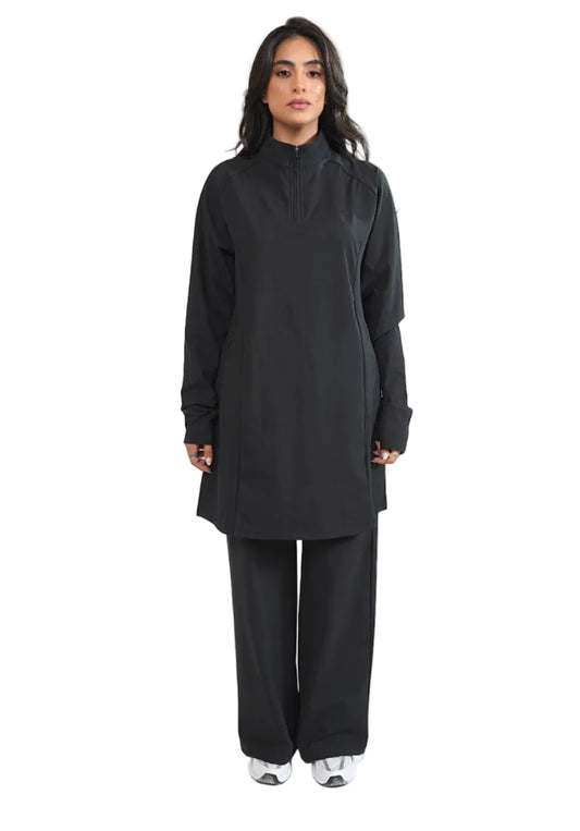 Aafiya Studio Essential Line Tunic in Midnight Veil (black)